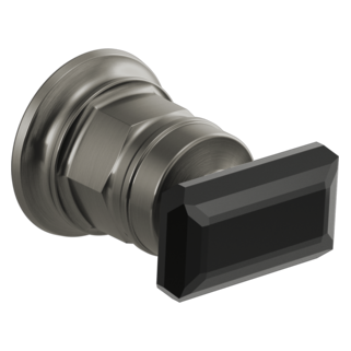 Brizo Invari: Wall Mount Lavatory Black Crystal Knob Handle Kit