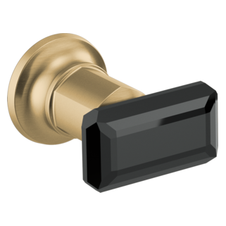 Brizo Invari: Two-Handle Wall Mount Tub Filler Black Crystal Knob Handle Kit