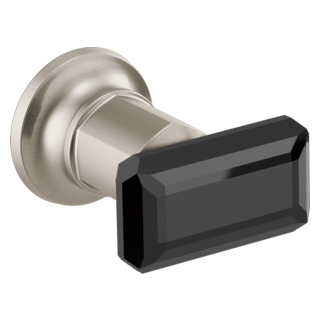 Brizo Invari: Two-Handle Wall Mount Tub Filler Black Crystal Knob Handle Kit