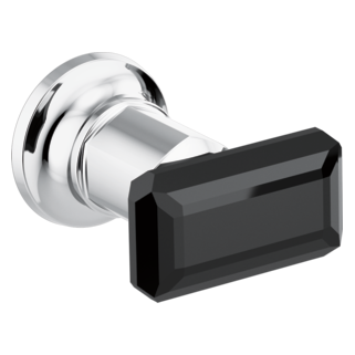 Brizo Invari: Two-Handle Wall Mount Tub Filler Black Crystal Knob Handle Kit