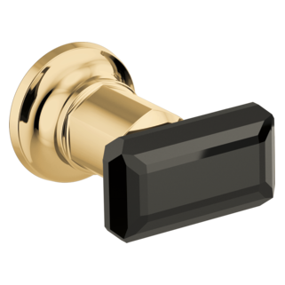 Brizo Invari: Two-Handle Wall Mount Tub Filler Black Crystal Knob Handle Kit