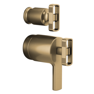 Brizo Kintsu: TempAssure Thermostatic Valve with Diverter Trim Knob Handle Kit