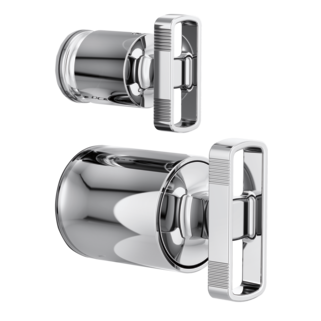 Brizo Kintsu: Pressure Balance Valve with Integrated Diverter Trim Knob Handle Kit