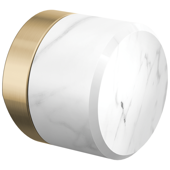 Brizo Odin HKK175 Kitchen Faucet White Marble Knob Handle Kit - Luxe Gold / Marble