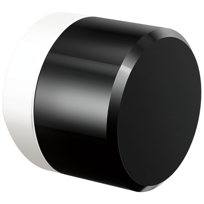 Brizo Odin HKK175 Knob with Black Crystal - Matte White / Black Crystal