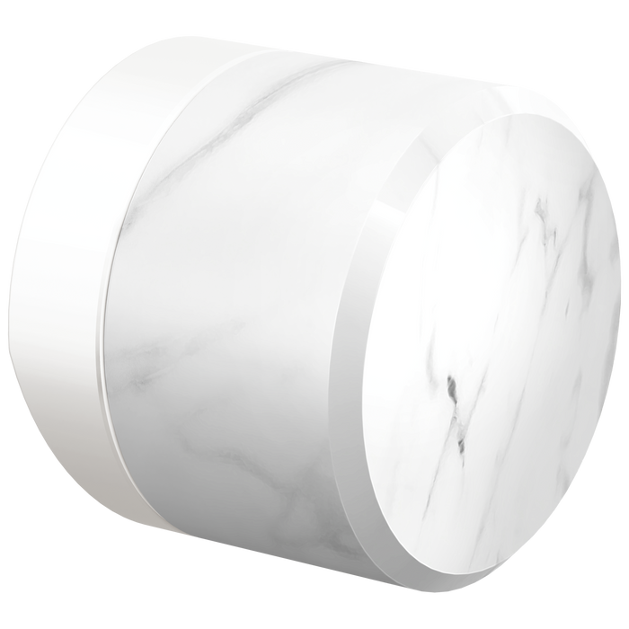 Brizo Odin HKK175 Knob with White Marble - Matte White / Marble