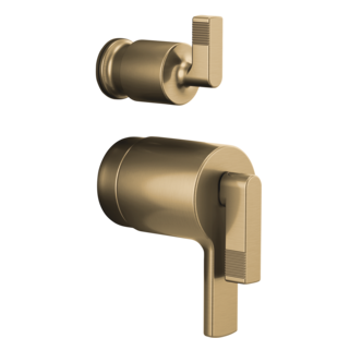 Brizo Kintsu: TempAssure Thermostatic Valve with Integrated Diverter Trim Lever Handle Kit