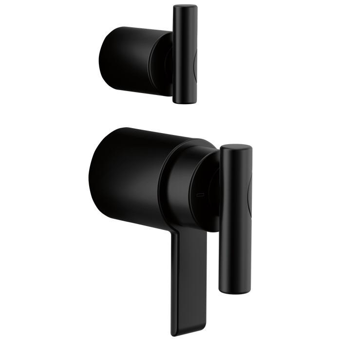 Brizo Roccesco HL75110 TempAssure Thermostatic Valve With Integrated Diverter Lever Handle Kit - Matte Black