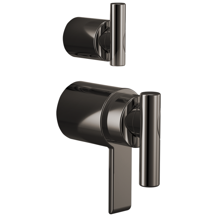Brizo Roccesco HL75110 TempAssure Thermostatic Valve With Integrated Diverter Lever Handle Kit - Brilliance Black Onyx