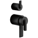 Brizo Roccesco HL75111 TempAssure Thermostatic Valve With Integrated Diverter Bent Lever Handle Kit - Matte Black