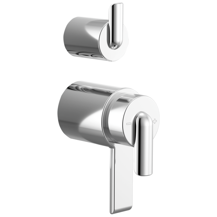 Brizo Roccesco HL75111 TempAssure Thermostatic Valve With Integrated Diverter Bent Lever Handle Kit - Chrome