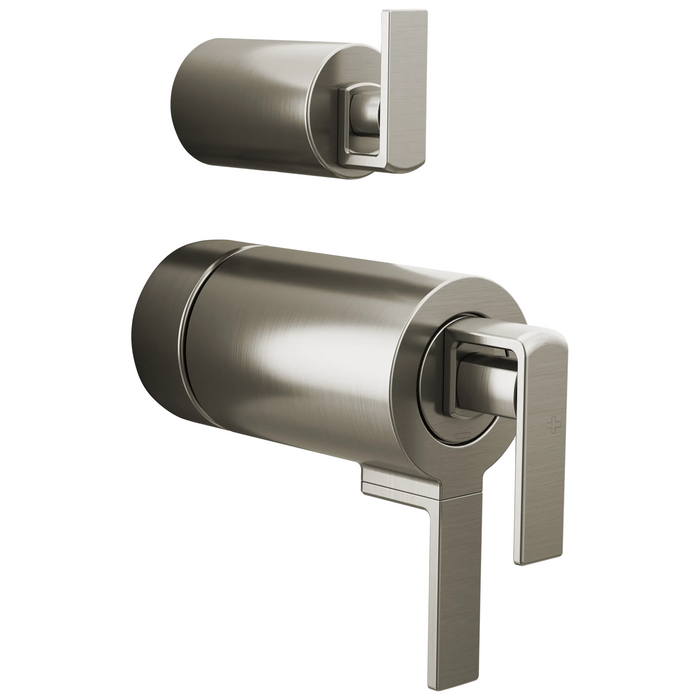 Brizo Frank Lloyd Wright HL7599 TempAssure Thermostatic Valve with Integrated Diverter Trim Gap Lever Handle Kit - Luxe Nickel