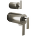 Brizo Frank Lloyd Wright HL7599 TempAssure Thermostatic Valve with Integrated Diverter Trim Gap Lever Handle Kit - Luxe Nickel