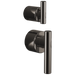 Brizo Roccesco HL75P110 Pressure Balance Valve with Integrated Diverter Trim Lever Handle Kit - Brilliance Black Onyx