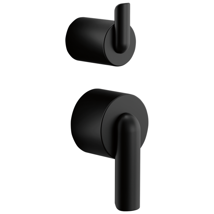 Brizo Roccesco HL75P111 Pressure Balance Valve with Integrated Diverter Trim Bent Lever Handle Kit - Matte Black