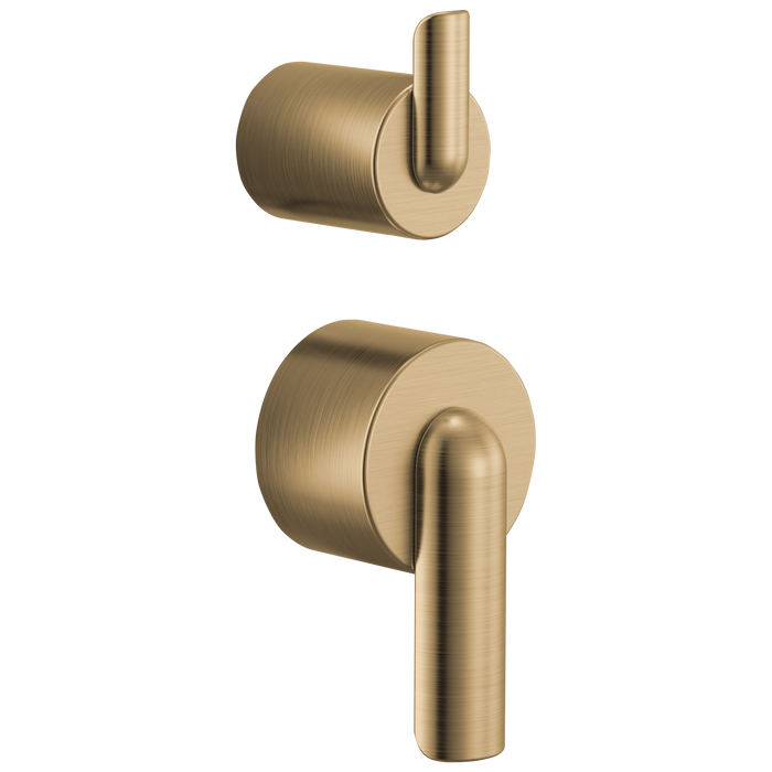 Brizo Roccesco HL75P111 Pressure Balance Valve with Integrated Diverter Trim Bent Lever Handle Kit - Luxe Gold