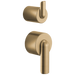 Brizo Roccesco HL75P111 Pressure Balance Valve with Integrated Diverter Trim Bent Lever Handle Kit - Luxe Gold