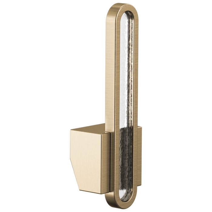 Brizo Frank Lloyd Wright HLK022 Pull-Down Kitchen Faucet Arc Lever with Glass Inlay Handle Kit​ - Luxe Gold / Clear Acrylic