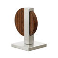 Luxe Nickel / Teak Wood