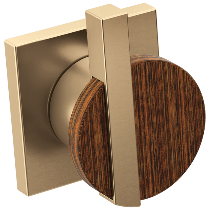 Brizo Frank Lloyd Wright HW70422 Two-Handle Wall Mount Tub Filler Lunar Handle Kit - Luxe Gold / Wood