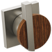 Brizo Frank Lloyd Wright HW70422 Two-Handle Wall Mount Tub Filler Lunar Handle Kit - Luxe Nickel / Teak Wood