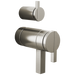 Brizo Frank Lloyd Wright HW7522 TempAssure Thermostatic Valve with Integrated Diverter Trim Lunar Handle Kit - Luxe Nickel