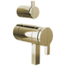 Brizo Frank Lloyd Wright HW7522 TempAssure Thermostatic Valve with Integrated Diverter Trim Lunar Handle Kit - Polished Nickel