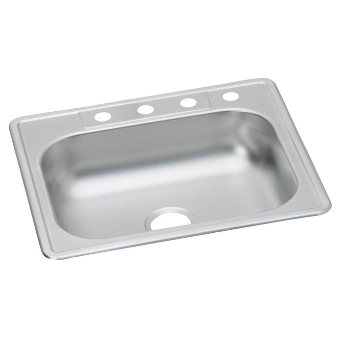 Elkay Dayton Stainless Steel 25" x 22" x 6-1/16", 4-Hole Single Bowl Drop-in Sink