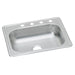 Elkay Dayton Stainless Steel 25" x 22" x 6-1/16", 4-Hole Single Bowl Drop-in Sink