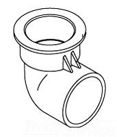 KOHLER K-97886 Body, 90 Deg El, 1 1/2'