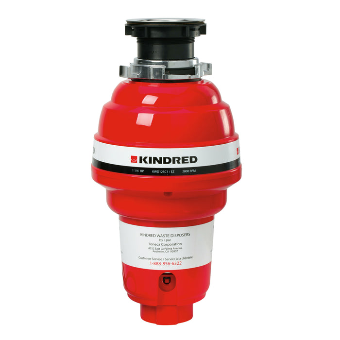Kindred KWD125C1-EZ 1 1/4 Horse Power Continuous Feed Food Waste Disposer