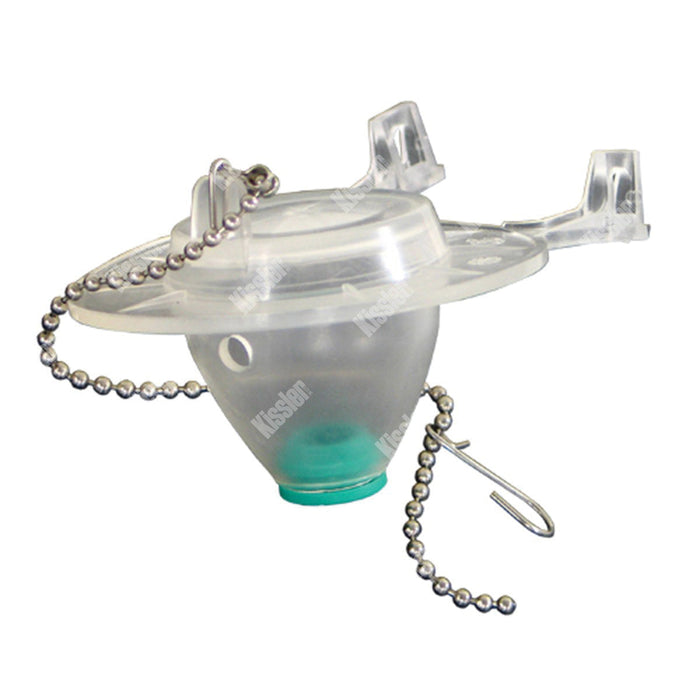 Kissler KGR99-647 Toilet Flapper With Metal Bead Chain and Timmed Water Saving Tip, Vinyl, Clear