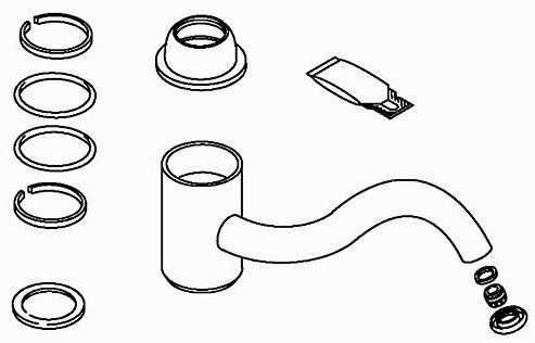 KOHLER K-1084055-BN Fairfax Spout Kit