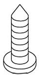 KOHLER K-[ "1078905", "1078905-B" ] Screw, #10 Cr Pan HD Wood