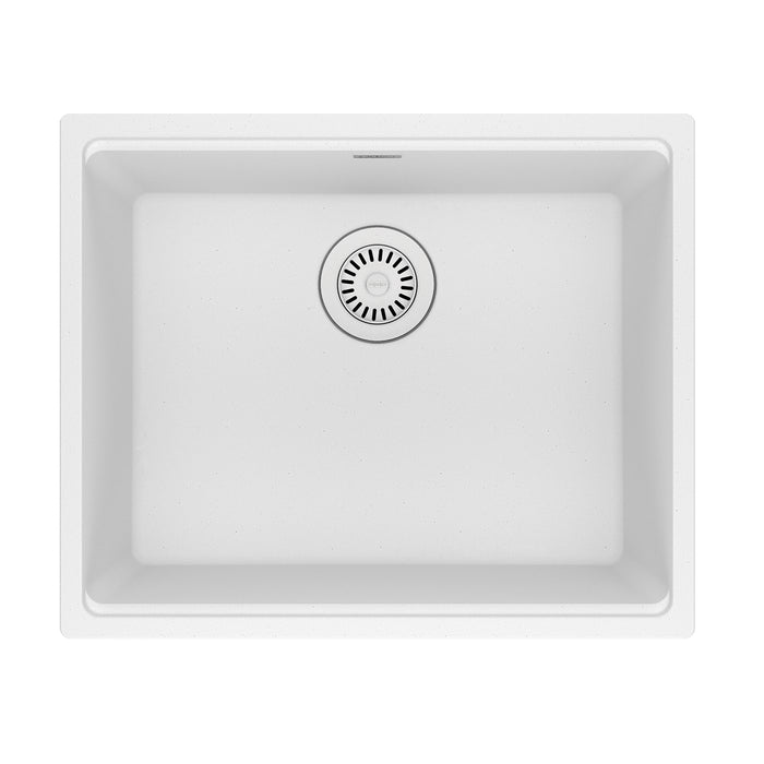 Franke Maris Undermount Single Bowl 21.63 x 17.81 in Granite Kitchen Sink - Polar White