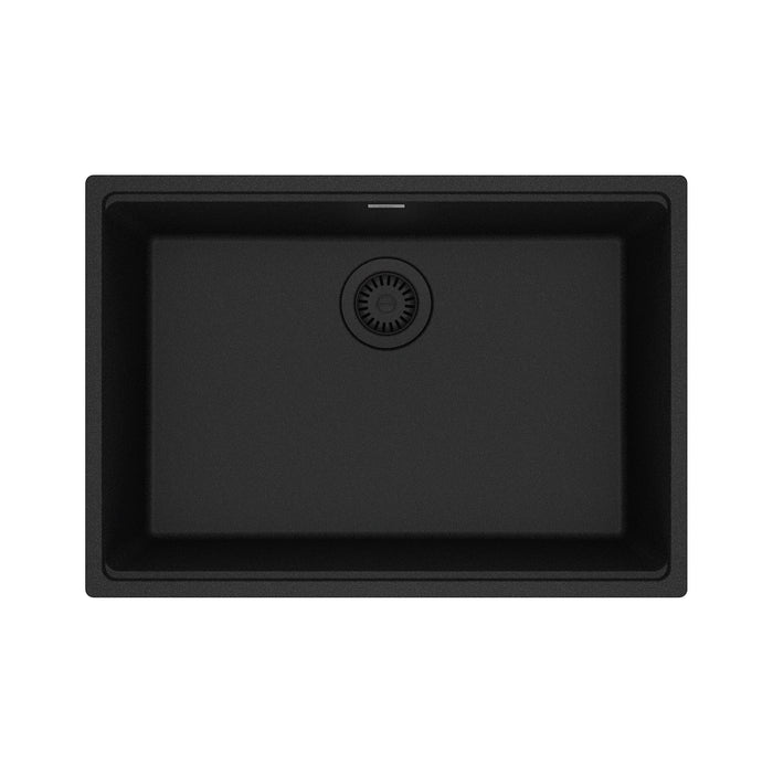 Franke Maris Undermount Single Bowl 27 x 19 in Granite Kitchen Sink - Onyx