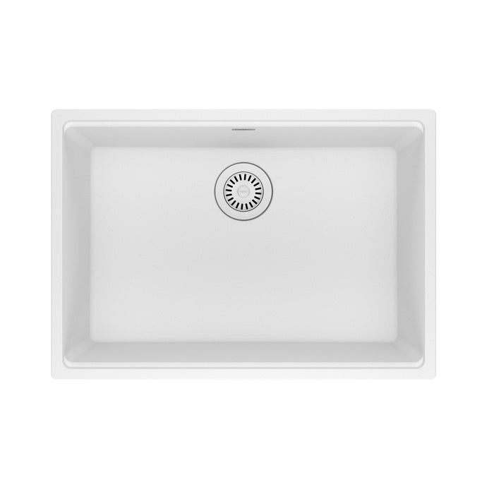 Franke Maris Undermount Single Bowl 27 x 19 in Granite Kitchen Sink - Polar White