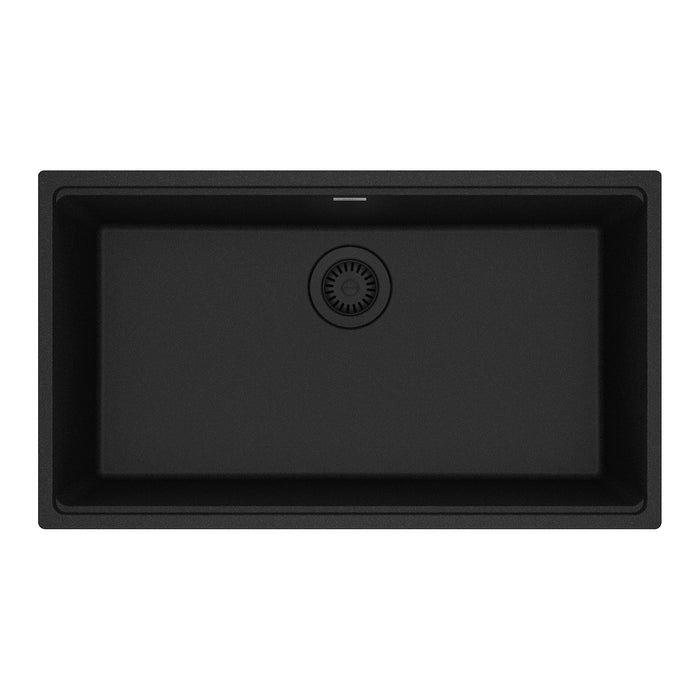 Franke Maris Undermount Single Bowl 31 x 17.81 in Granite Kitchen Sink - Onyx