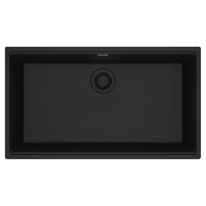 Franke Maris Undermount Single Bowl 33 x 18.94 in Granite Kitchen Sink - Matte Black