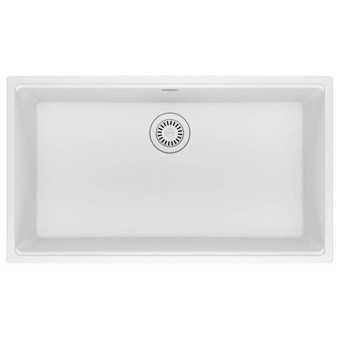Franke Maris Undermount Single Bowl 33 x 18.94 in Granite Kitchen Sink - Polar White