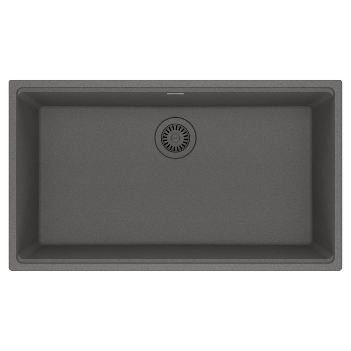 Franke Maris Undermount Single Bowl 33 x 18.94 in Granite Kitchen Sink - Stone Grey