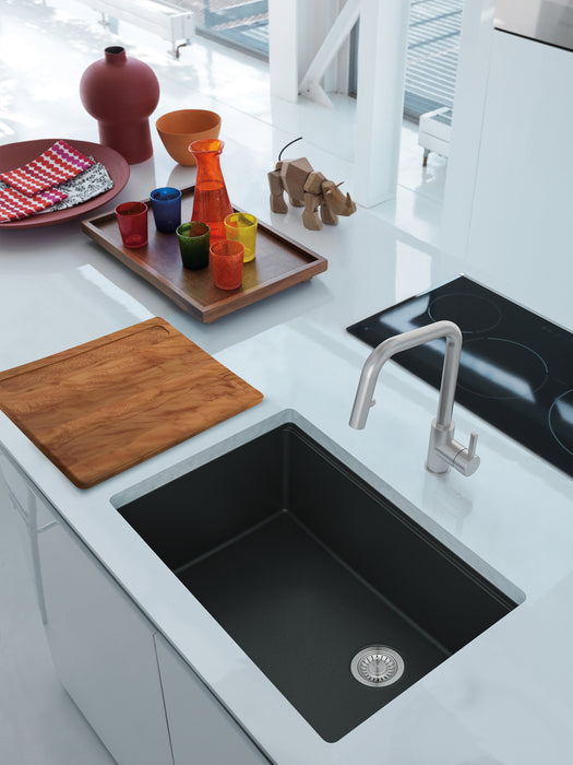 Franke Maris Undermount Single Bowl 33 x 19.31 in Granite Kitchen Sink - Matte Black