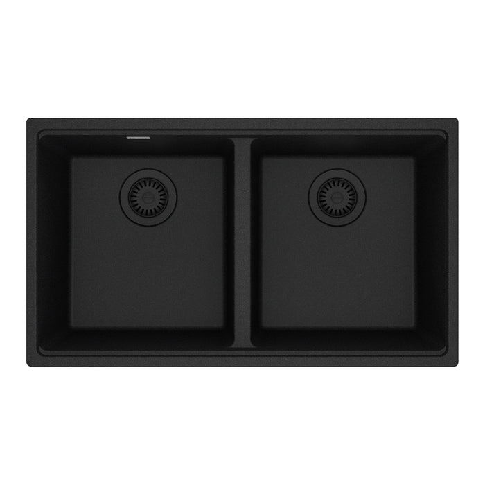 Franke Maris MAG1201414 Undermount Double Bowl 31 x 17.81 in Granite Kitchen Sink - Onyx