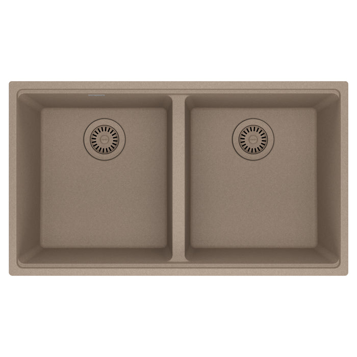 Franke Maris MAG1201515 Undermount Double Bowl 33 x 18.94 in Granite Kitchen Sink - Oyster