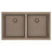 Franke Maris MAG1201515 Undermount Double Bowl 33 x 18.94 in Granite Kitchen Sink - Oyster