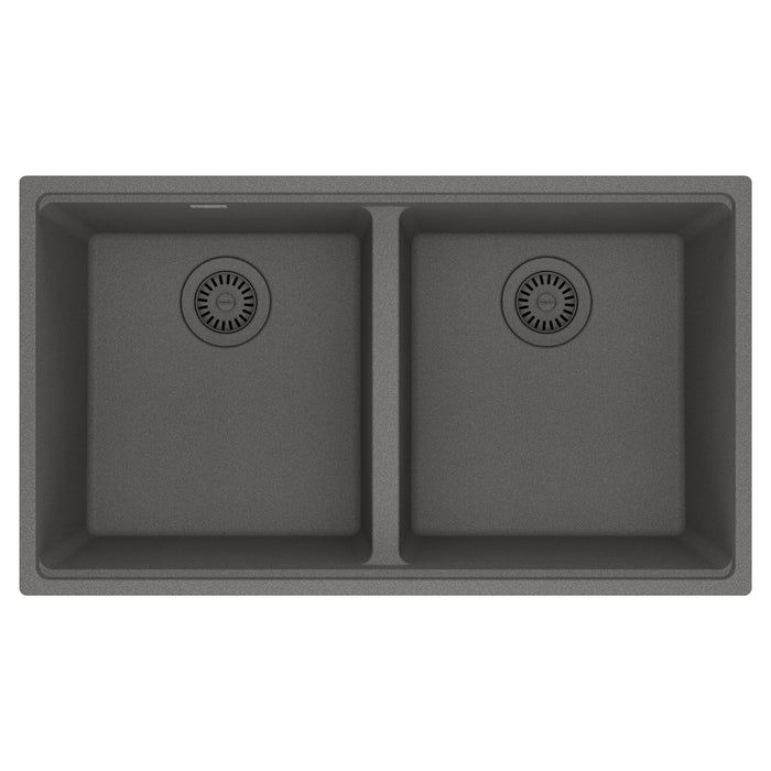 Franke Maris MAG1201515 Undermount Double Bowl 33 x 18.94 in Granite Kitchen Sink - Stone Grey