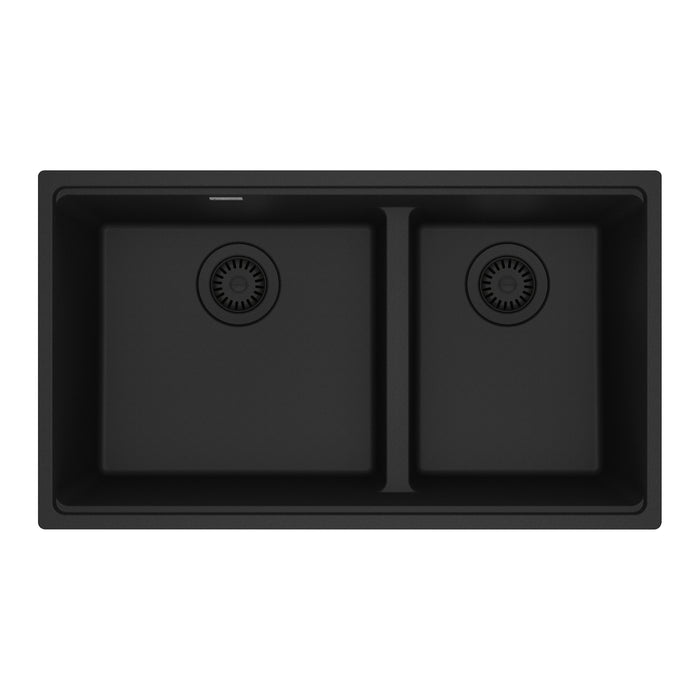 Franke Maris MAG1601611LD Undermount Double Bowl 31 x 17.81 in Granite Kitchen Sink - Matte Black