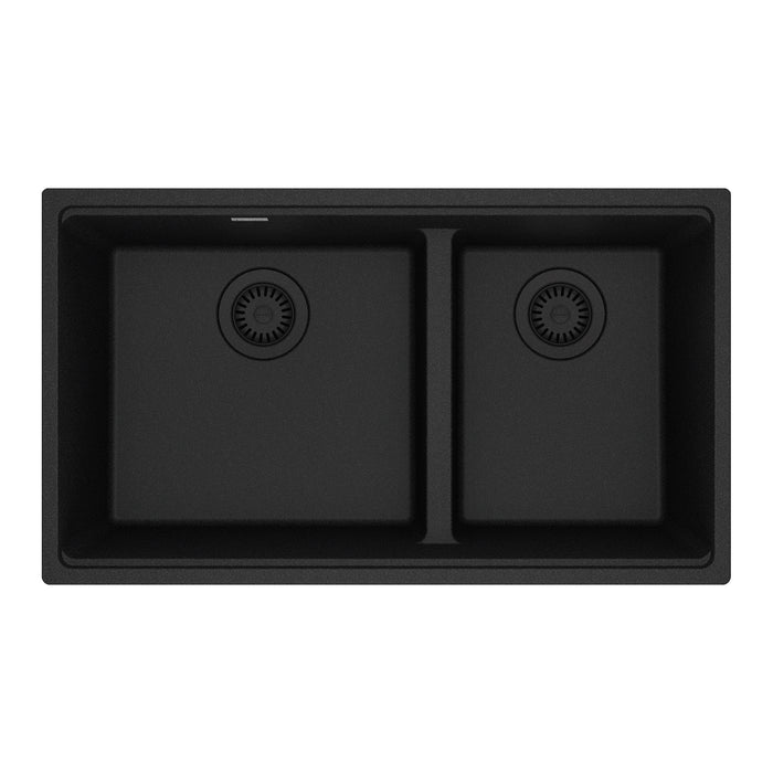 Franke Maris MAG1601611LD Undermount Double Bowl 31 x 17.81 in Granite Kitchen Sink - Onyx