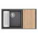Franke Maris MAG1601812LD-SLG-WKC Undermount Double Bowl Granite Kitchen Sink - Slate Grey