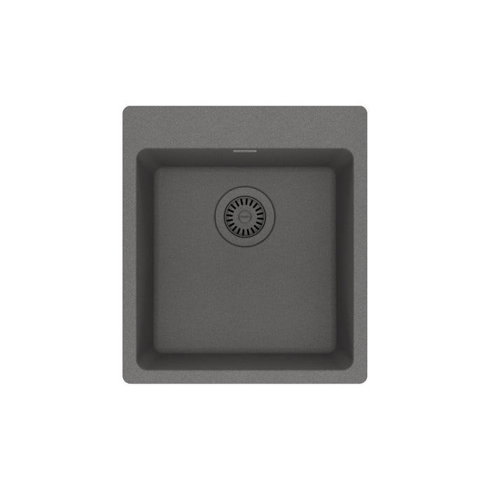 Franke Maris Dual Mount Single Bowl 17.31 x 19.69 in Granite Kitchen Sink - Stone Grey